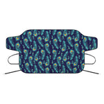 Peacock Feather Pattern Print Car Windshield Snow Cover