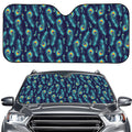 Peacock Feather Pattern Print Car Windshield Sun Shade