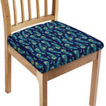 Peacock Feather Pattern Print Chair Cushion Cover
