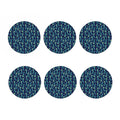 Peacock Feather Pattern Print Coaster Set