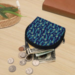 Peacock Feather Pattern Print Coin Purse