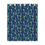 Peacock Feather Pattern Print Curtain
