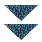 Peacock Feather Pattern Print Dog Bandana