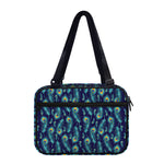 Peacock Feather Pattern Print Double Strap Bible Bag