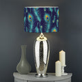 Peacock Feather Pattern Print Drum Lamp Shade