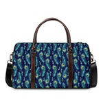Peacock Feather Pattern Print Duffle Bag