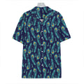 Peacock Feather Pattern Print Hawaiian Shirt