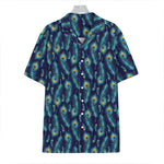Peacock Feather Pattern Print Hawaiian Shirt
