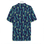 Peacock Feather Pattern Print Hawaiian Shirt