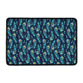 Peacock Feather Pattern Print Kitchen Mat