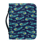 Peacock Feather Pattern Print Leather Bible Cover