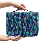 Peacock Feather Pattern Print Leather Bible Cover