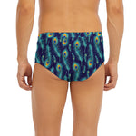 Peacock Feather Pattern Print Men's Briefs