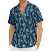 Peacock Feather Pattern Print Men's Deep V-Neck Shirt