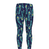 Peacock Feather Pattern Print Men's leggings