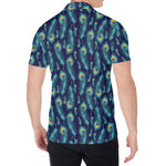 Peacock Feather Pattern Print Men's Shirt