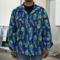 Peacock Feather Pattern Print Men's Shirt Jacket