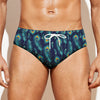 Peacock Feather Pattern Print Men's Swim Briefs