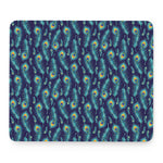 Peacock Feather Pattern Print Mouse Pad