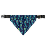Peacock Feather Pattern Print Over The Collar Dog Bandana