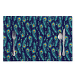 Peacock Feather Pattern Print Placemat