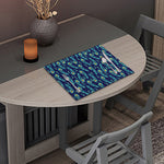 Peacock Feather Pattern Print Placemat