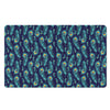 Peacock Feather Pattern Print Polyester Doormat