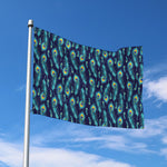 Peacock Feather Pattern Print Polyester Flag
