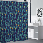 Peacock Feather Pattern Print Premium Shower Curtain