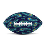 Peacock Feather Pattern Print Rugby Ball