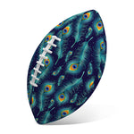 Peacock Feather Pattern Print Rugby Ball
