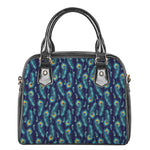 Peacock Feather Pattern Print Shoulder Handbag