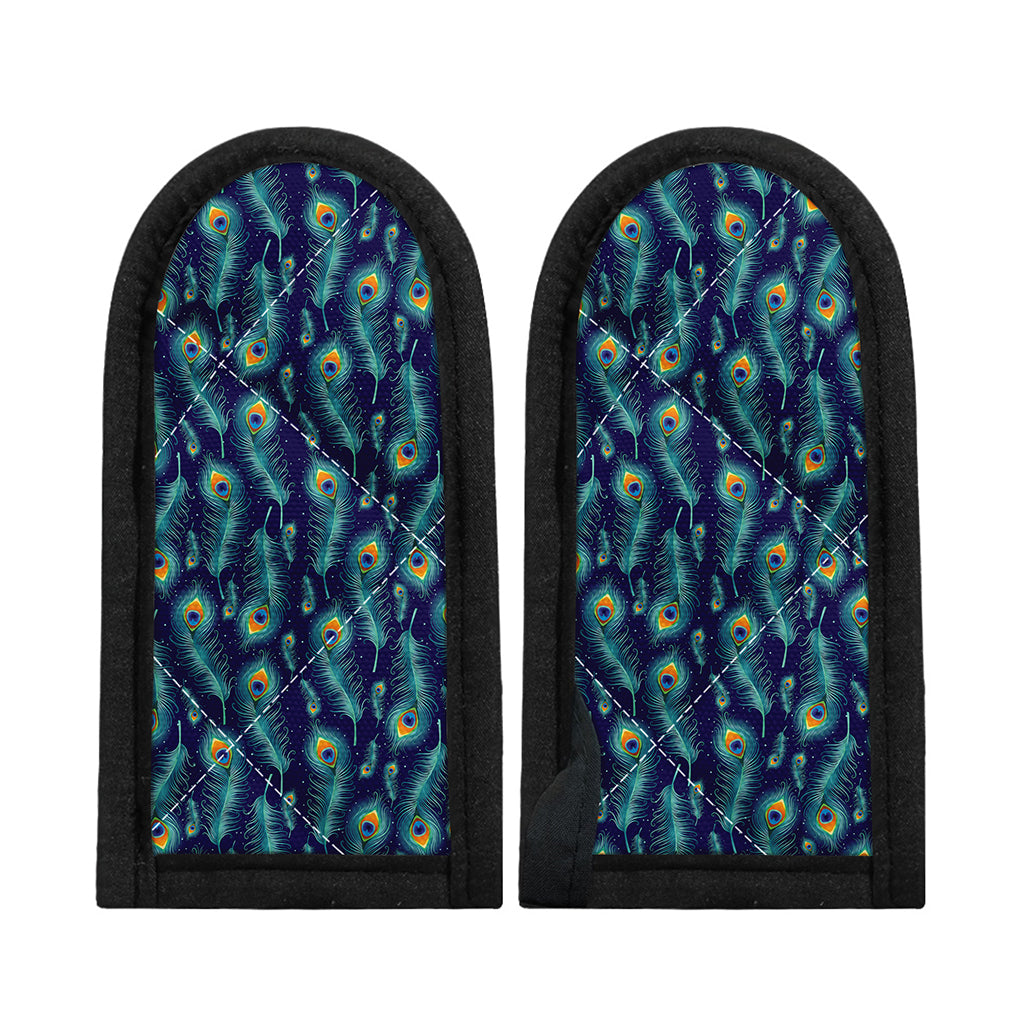 Peacock Feather Pattern Print Skillet Handle Cover