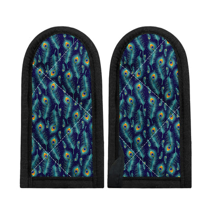 Peacock Feather Pattern Print Skillet Handle Cover