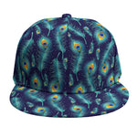 Peacock Feather Pattern Print Snapback Cap