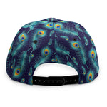 Peacock Feather Pattern Print Snapback Cap