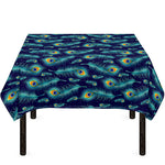 Peacock Feather Pattern Print Tablecloth