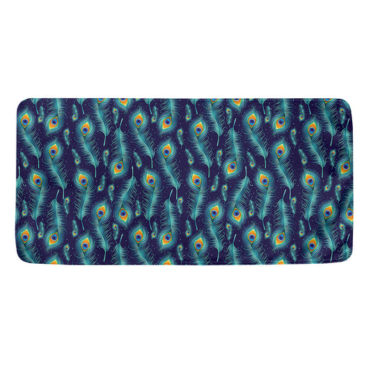 Peacock Feather Pattern Print Towel