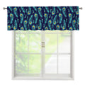 Peacock Feather Pattern Print Window Valance
