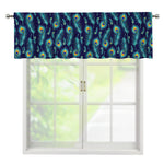 Peacock Feather Pattern Print Window Valance