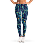 Peacock Feather Pattern Print Women's Leggings