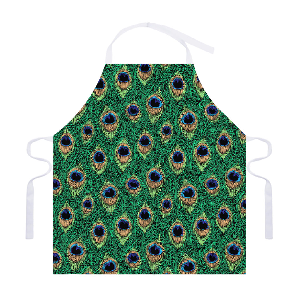 Peacock Tail Pattern Print Adjustable Apron