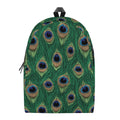 Peacock Tail Pattern Print School Backpack