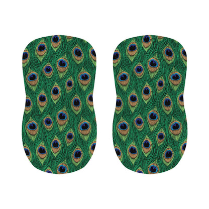 Peacock Tail Pattern Print Bar Stool Covers