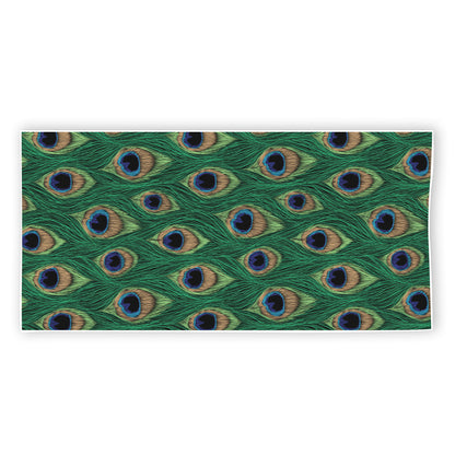 Peacock Tail Pattern Print Beach Towel