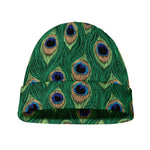 Peacock Tail Pattern Print Beanie