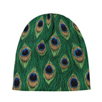 Peacock Tail Pattern Print Beanie