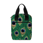 Peacock Tail Pattern Print Bible Tote Bag