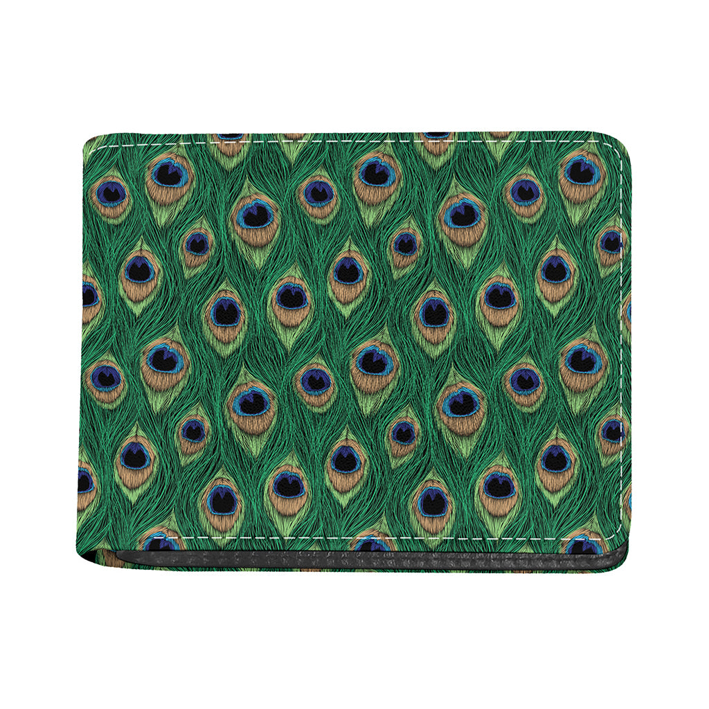 Peacock Tail Pattern Print Bifold Wallet