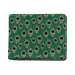 Peacock Tail Pattern Print Bifold Wallet